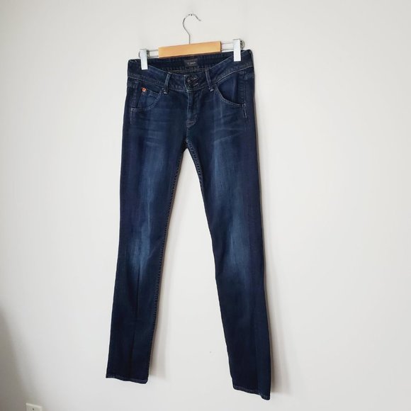 Hudson Jeans Collin Skinny Flap Pocket Dark Blue 26 - Picture 2 of 13
